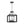 LightFixturesUSA-3-Light Black Square Candle Style Cage Pendant / Semi Flush-Chandelier-22.6 in-