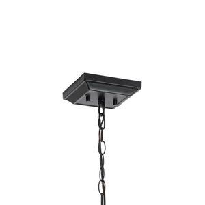 LightFixturesUSA-3-Light Black Square Candle Style Cage Pendant / Semi Flush-Chandelier-22.6 in-