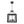LightFixturesUSA-3-Light Black Square Candle Style Cage Pendant / Semi Flush-Chandelier-22.6 in-