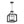 LightFixturesUSA-3-Light Black Square Candle Style Cage Pendant / Semi Flush-Chandelier-22.6 in-