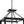 LightFixturesUSA-3-Light Black Square Candle Style Cage Pendant / Semi Flush-Chandelier-22.6 in-