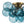 LightFixturesUSA - 3 - Light Brass Cluster Blue Glass Globe Bubble Ceiling Light - Ceiling Light - Blue Bubble - 
