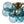 LightFixturesUSA - 3 - Light Brass Cluster Blue Glass Globe Bubble Ceiling Light - Ceiling Light - Blue Bubble - 