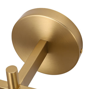 LightFixturesUSA - 3 - Light Brass Ribbed Glass Globe Vanity Wall Sconce - Wall Sconce - Brass - 