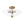 LightFixturesUSA - 3 - Light Brass Textured Glass Bowl Round Semi Flush Mount - Ceiling Light - Clear Glass - 