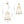 LightFixturesUSA-3-Light Brass White Linen Conical Lantern Chandelier-Chandelier-16 in-