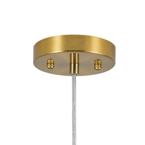 LightFixturesUSA-3-Light Brass White Linen Conical Lantern Chandelier-Chandelier-16 in-