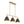 LightFixturesUSA - 3 - Light Brushed Gold Black Cone Island Chandelier - Chandelier - 39 in (Pre - Order & 2 - 3 Weeks) - 