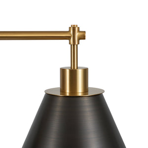 LightFixturesUSA - 3 - Light Brushed Gold Black Cone Island Chandelier - Chandelier - 39 in (Pre - Order & 2 - 3 Weeks) - 