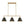 LightFixturesUSA - 3 - Light Brushed Gold Black Cone Island Chandelier - Chandelier - 39 in (Pre - Order & 2 - 3 Weeks) - 