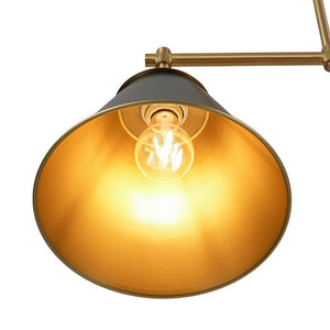 LightFixturesUSA - 3 - Light Brushed Gold Black Cone Island Chandelier - Chandelier - 39 in (Pre - Order & 2 - 3 Weeks) - 