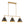 LightFixturesUSA - 3 - Light Brushed Gold Black Cone Island Chandelier - Chandelier - 39 in (Pre - Order & 2 - 3 Weeks) - 