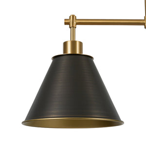 LightFixturesUSA - 3 - Light Brushed Gold Black Cone Island Chandelier - Chandelier - 39 in (Pre - Order & 2 - 3 Weeks) - 