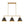 LightFixturesUSA - 3 - Light Brushed Gold Black Cone Island Chandelier - Chandelier - 39 in (Pre - Order & 2 - 3 Weeks) - 