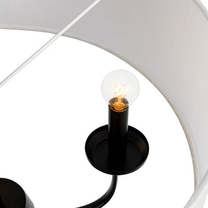 LightFixturesUSA - 3 - Light Candle Style Large Fabric Drum Cage Chandelier - Chandelier - 19.7 in - 