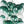 LightFixturesUSA-3-Light Cascade Cluster Clear Glass Bubble Chandelier-Chandelier-Green Glass+ White Finish-