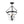 LightFixturesUSA - 3 - Light Clear Glass Bell Jar Lantern Pendant / Semi Flush - Ceiling Light - Black - 
