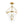 LightFixturesUSA - 3 - Light Clear Glass Bell Jar Lantern Pendant / Semi Flush - Ceiling Light - Brass - 