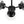 LightFixturesUSA - 3 - Light Clear Glass Globe Sputnik Semi Flush Mount - Ceiling Light - Black - 