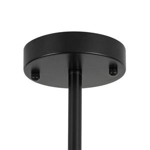 LightFixturesUSA - 3 - Light Clear Glass Globe Sputnik Semi Flush Mount - Ceiling Light - Black - 