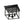 LightFixturesUSA - 3 - Light Clear Seeded Glass Black Square Cage Ceiling Light - Ceiling Light - Black - 