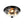 LightFixturesUSA - 3 - light Clear Water Glass Flush Mount Ceiling Light - Ceiling Light - Black - 
