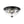 LightFixturesUSA - 3 - light Clear Water Glass Flush Mount Ceiling Light - Ceiling Light - Black - 