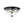 LightFixturesUSA - 3 - light Clear Water Glass Flush Mount Ceiling Light - Ceiling Light - Black - 