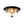 LightFixturesUSA - 3 - light Clear Water Glass Flush Mount Ceiling Light - Ceiling Light - Black - 