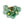 LightFixturesUSA - 3 - Light Cluster Green Tinted Glass Globe Bubble Semi Flush - Ceiling Light - Green Bubble - 