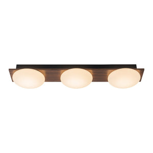 LightFixturesUSA - 3 - Light Dimmable LED Rustic Linear Flush Mount Light - Ceiling Light - 30.7 in - 