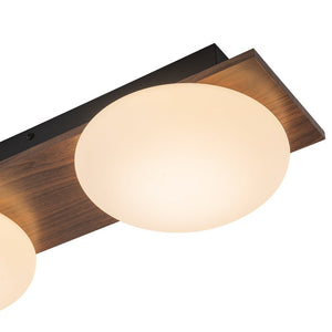 LightFixturesUSA - 3 - Light Dimmable LED Rustic Linear Flush Mount Light - Ceiling Light - 30.7 in - 