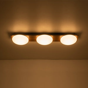 LightFixturesUSA - 3 - Light Dimmable LED Rustic Linear Flush Mount Light - Ceiling Light - 30.7 in - 