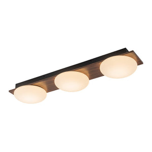LightFixturesUSA - 3 - Light Dimmable LED Rustic Linear Flush Mount Light - Ceiling Light - 30.7 in - 