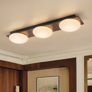 LightFixturesUSA - 3 - Light Dimmable LED Rustic Linear Flush Mount Light - Ceiling Light - 30.7 in - 