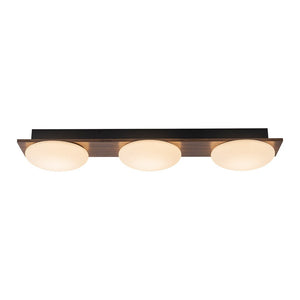 LightFixturesUSA - 3 - Light Dimmable LED Rustic Linear Flush Mount Light - Ceiling Light - 30.7 in - 