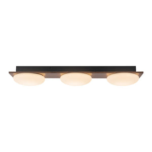 LightFixturesUSA - 3 - Light Dimmable LED Rustic Linear Flush Mount Light - Ceiling Light - 30.7 in - 
