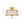 LightFixturesUSA-3-Light Distressed Gold Linen Drum Cage Semi Flush Mount-Ceiling Light-14 in-