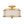 LightFixturesUSA-3-Light Distressed Gold Linen Drum Cage Semi Flush Mount-Ceiling Light-14 in-