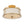 LightFixturesUSA-3-Light Distressed Gold Linen Drum Cage Semi Flush Mount-Ceiling Light-14 in-