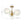 LightFixturesUSA-3-Light Opal Swirl Glass Globe Tiered Sputnik Semi Flush Mount-Chandelier-Brass-