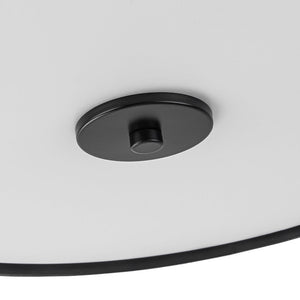 LightFixturesUSA - 3 - Light Round Drum Crystal Accented Fabric Flush Mount - Ceiling Light - Black - 