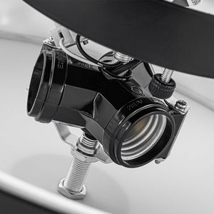 LightFixturesUSA - 3 - Light Round Drum Crystal Accented Fabric Flush Mount - Ceiling Light - Black - 