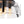 LightFixturesUSA - 3 - Light Water Textured Glass Drum Cage Semi Flush Mount - Ceiling Light - Black - 