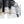 LightFixturesUSA - 3 - Light Water Textured Glass Drum Cage Semi Flush Mount - Ceiling Light - Black - 