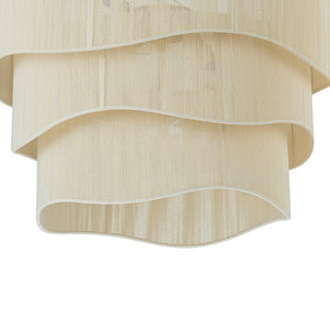 LightFixturesUSA-3-Tier Beige Woven Thread Drum Pendant Light-Chandelier-Beige-