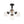 LightFixturesUSA - 4 - Light Bloom Clear Glass Globe Semi Flush Mount - Ceiling Light - Black - 