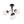 LightFixturesUSA - 4 - Light Bloom Clear Glass Globe Semi Flush Mount - Ceiling Light - Black - 