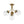 LightFixturesUSA - 4 - Light Bloom Clear Glass Globe Semi Flush Mount - Ceiling Light - Brass - 