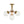 LightFixturesUSA - 4 - Light Bloom Clear Glass Globe Semi Flush Mount - Ceiling Light - Brass - 